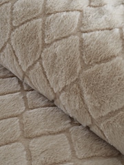 Catherine Lansfield Soft Diamond Cosy and Warm Fleece Duvet Cover Set - Изображение 4 из 4
