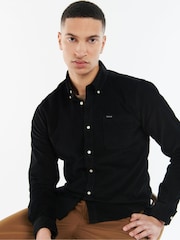Barbour® Black 100% Cotton Ramsey Micro Cord Shirt - Image 1 of 8