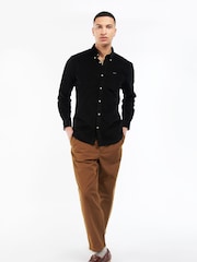 Barbour® Black 100% Cotton Ramsey Micro Cord Shirt - Image 4 of 8