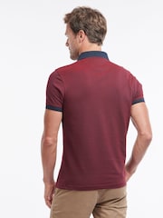 Barbour® Dark Red Mens Sports 100% Cotton Polo Shirt - Image 2 of 5