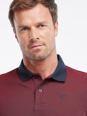 Barbour® Dark Red Mens Sports 100% Cotton Polo Shirt - Image 4 of 5