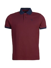 Barbour® Dark Red Mens Sports 100% Cotton Polo Shirt - Image 5 of 5