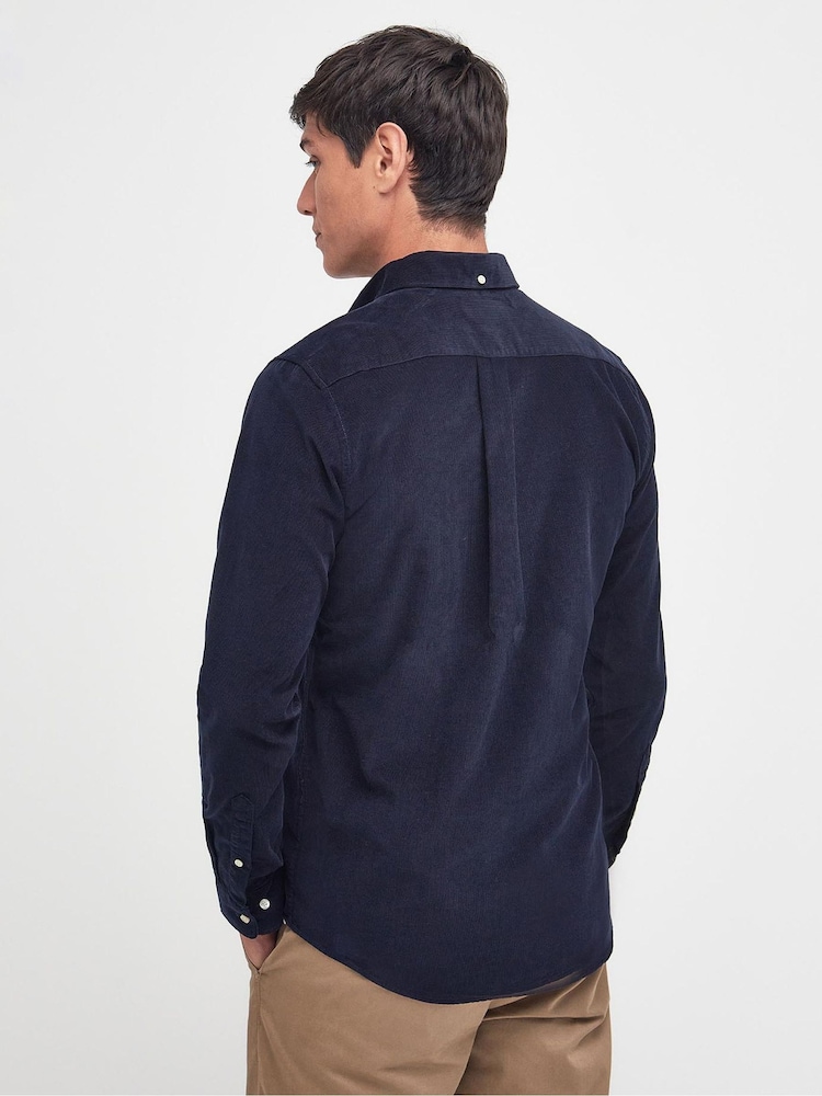 Barbour® Navy 100% Cotton Ramsey Micro Cord Shirt - Image 2 of 9 Barbour® Navy 100% Cotton Ramsey Micro Cord Shirt - Image 2 of 9