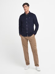 Barbour® Navy 100% Cotton Ramsey Micro Cord Shirt - Image 3 of 9