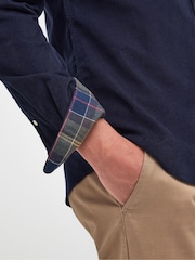 Barbour® Navy 100% Cotton Ramsey Micro Cord Shirt - Image 6 of 9