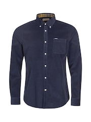 Barbour® Navy 100% Cotton Ramsey Micro Cord Shirt - Image 7 of 9