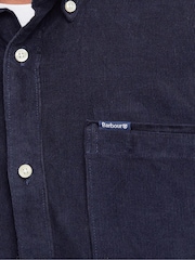Barbour® Navy 100% Cotton Ramsey Micro Cord Shirt - Image 8 of 9