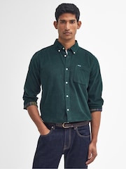 Barbour® Green 100% Cotton Ramsey Micro Cord Shirt - Image 1 of 8