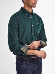 Barbour® Green 100% Cotton Ramsey Micro Cord Shirt - Image 5 of 8