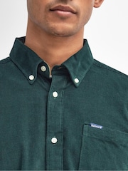 Barbour® Green 100% Cotton Ramsey Micro Cord Shirt - Image 6 of 8