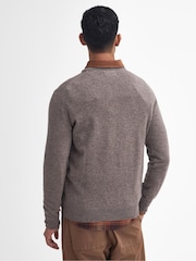 Barbour® Stone Lambswool Crew Neck Jumper - Image 3 of 7