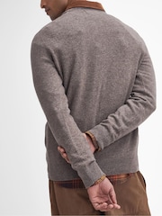 Barbour® Stone Lambswool Crew Neck Jumper - Image 5 of 7