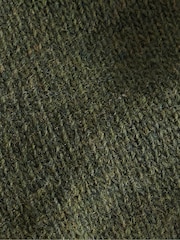 Barbour® Olive Green Lambswool Quarter Zip Jumper - Image 7 of 7