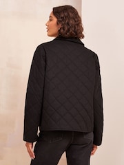 Friends Like These Black Quilted Collar Jacket - Image 5 of 5