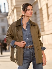 Khakigrün - Friends Like These Utility-Jacke mit Kragen - Bild 1 von 4