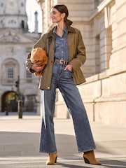 Khakigrün - Friends Like These Utility-Jacke mit Kragen - Bild 3 von 4