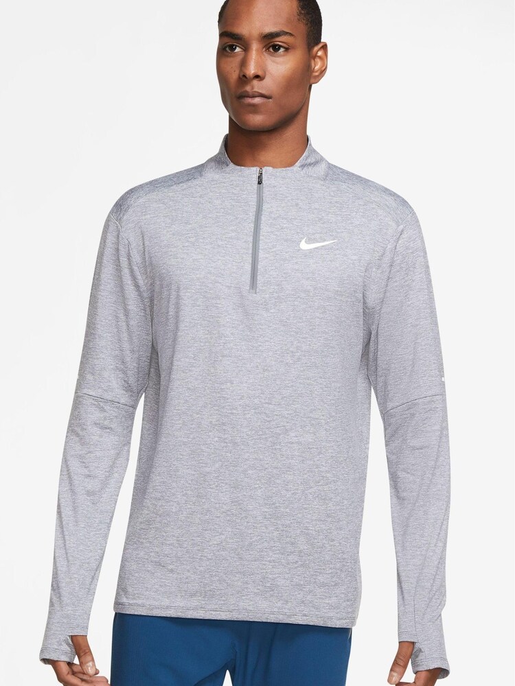 Nike Grey Element Half Zip Running Top - Image 1 of 3