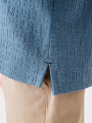 Paul Smith Junior Boys Short Sleeve Signature Jacquard 100% Cotton Polo Shirt - Image 5 of 10