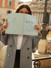 Friends Like These Grey Mid Length Boucle Coat - Image 6 of 6