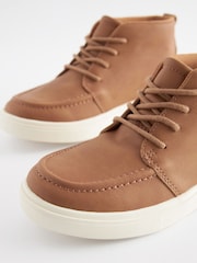 Chocolate Brown Wide Fit (G) Smart Lace-Up Boots - Image 3 of 5
