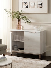 White Bronx Oak Effect Small Sideboard - Image 2 of 8