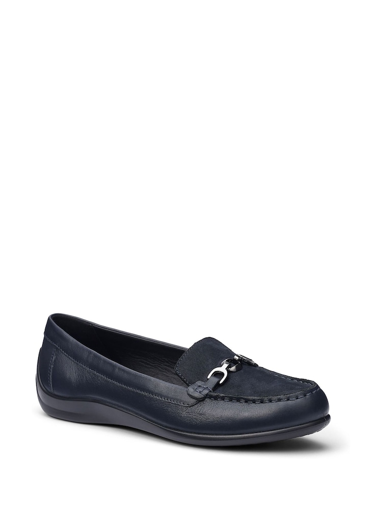 Hotter Blue Wide Fit Wide Fit Dover Slip-On Loafers - Image 2 of 4 Hotter Blue Wide Fit Wide Fit Dover Slip-On Loafers - Image 2 of 4