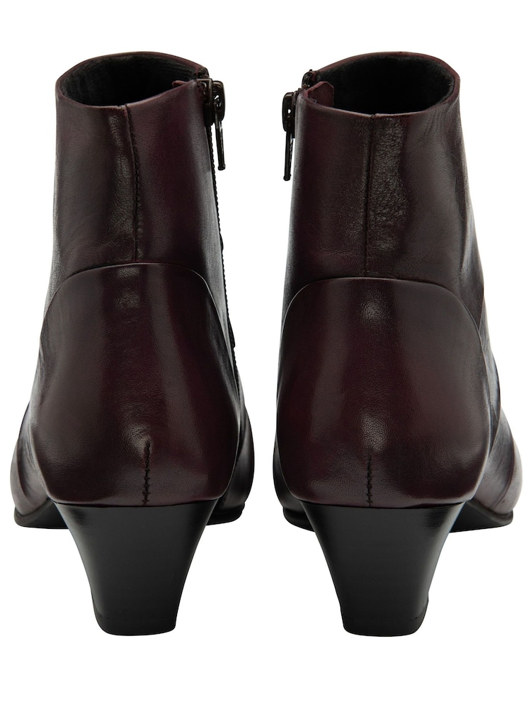 Lotus Purple Leather Ankle Boots - Image 4 of 4