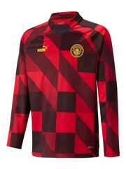 Puma Red Manchester City Prematch Sweat Top Kids - Image 2 of 3
