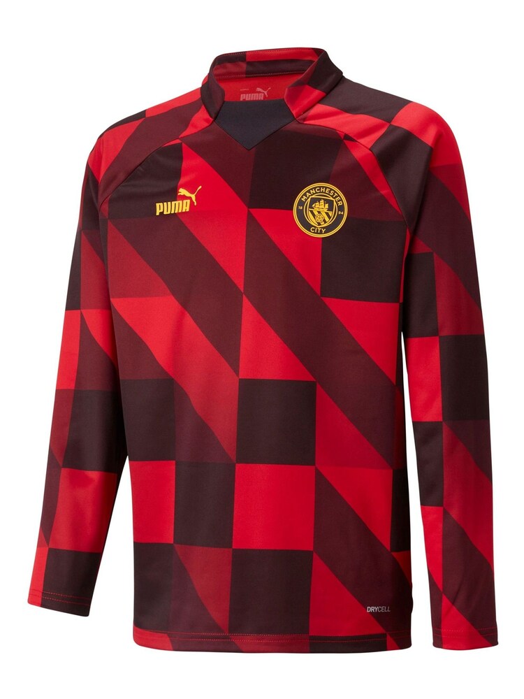 Puma Red Manchester City Prematch Sweat Top Kids - Image 2 of 3