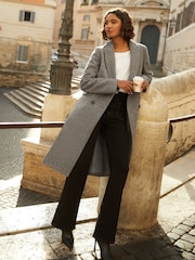 Friends Like These Grey Petite Mid Length Boucle Coat - Image 2 of 4