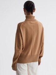 Reiss Camel Alexis Wool Blend Roll Neck Jumper - Image 5 of 5