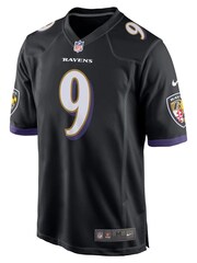 Nike Black NFL Baltimore Ravens Alternate Game Jersey - Justin Tucker Youth - Image 2 of 3
