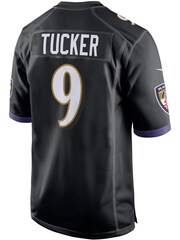Nike Black NFL Baltimore Ravens Alternate Game Jersey - Justin Tucker Youth - Image 3 of 3
