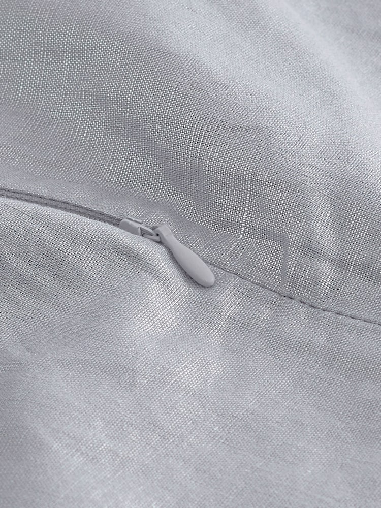 Silver Linen Blend Metallic Mini Skirt - Image 6 of 6