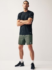 Khaki Green 7 Inch Active Gym Sports Shorts - Image 2 of 10