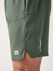 Khaki Green 7 Inch Active Gym Sports Shorts - Image 6 of 10
