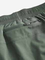 Khaki Green 7 Inch Active Gym Sports Shorts - Image 9 of 10