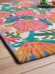 Lucy Tiffney Pink Floral Rug - Image 2 of 5