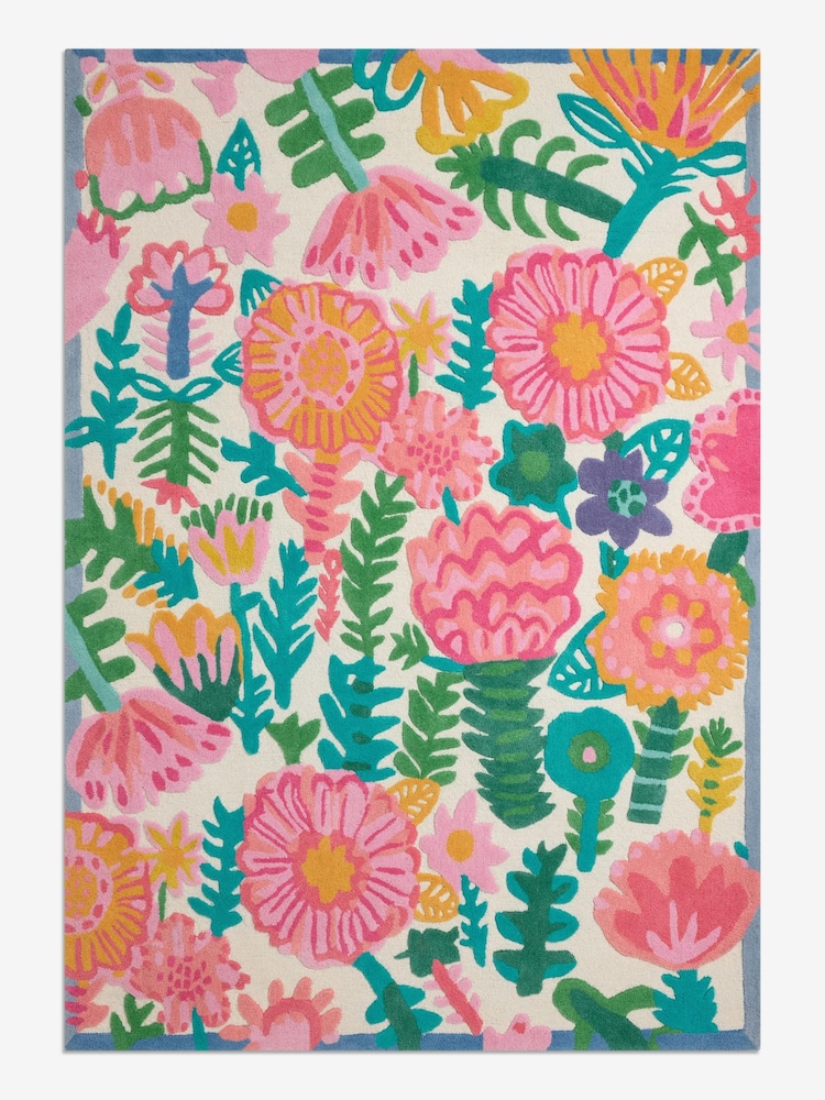 Lucy Tiffney Pink Floral Rug - Image 5 of 5
