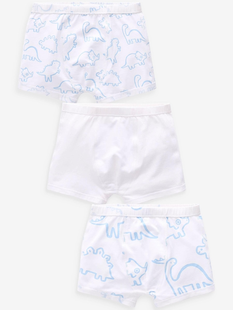 Blue Dinosaur Kind to Skin Trunks 3 Pack (1.5-12yrs) - Image 1 of 7