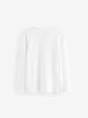 White Kind To Skin Long Sleeve T-Shirts 2 Pack (9mths-12yrs) - Image 3 of 4