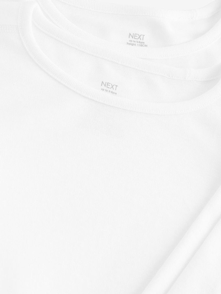 White Kind To Skin Long Sleeve T-Shirts 2 Pack (9mths-12yrs) - Image 4 of 4