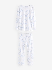 Blue Dinosaur Print Kind to Skin Pyjamas 2 Pack (9mths-12yrs) - Image 3 of 5