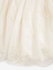 Cream Embroidered Mesh Party Dress (3mths-8yrs) - Image 7 of 7