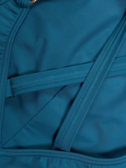 Speedo Blue Womens Shaping V-Neck 1 Piece Swimsuit - Image 12 of 12