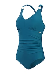 Speedo Blue Womens Shaping V-Neck 1 Piece Swimsuit - Image 8 of 12