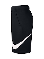 Черный - Флисовые шорты с логотипом Nike Club - Image 10 of 12
