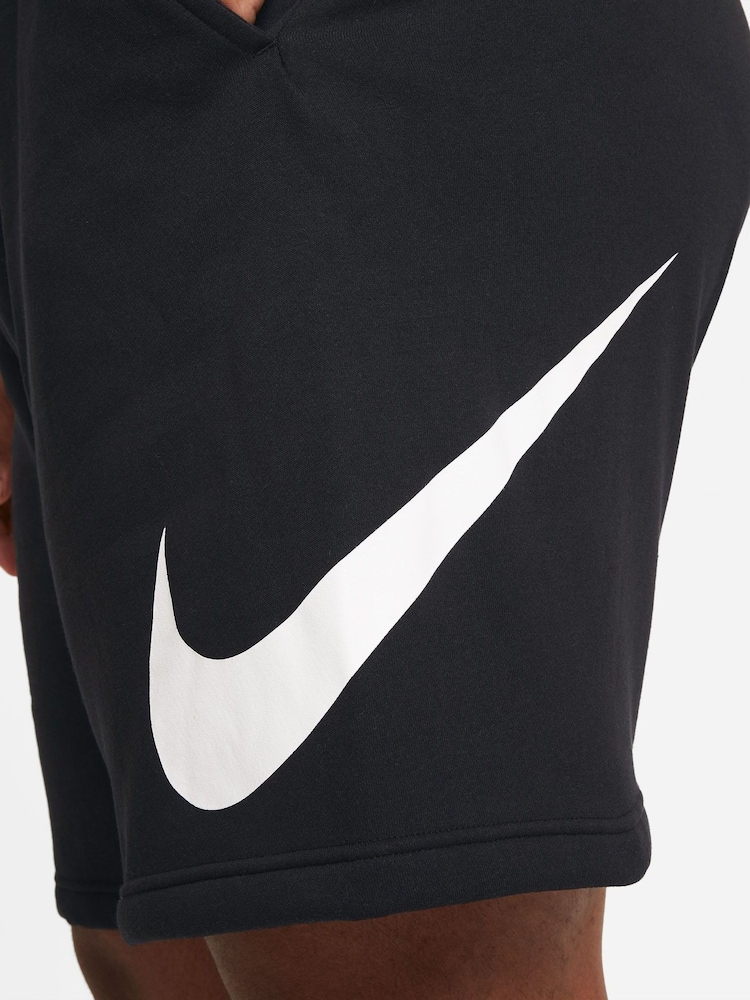Черный - Флисовые шорты с логотипом Nike Club - Image 2 of 12