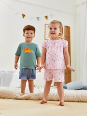 JoJo Maman Bébé Boys' 2-Pack Dinosaur Jersey Pyjamas - Image 11 of 11