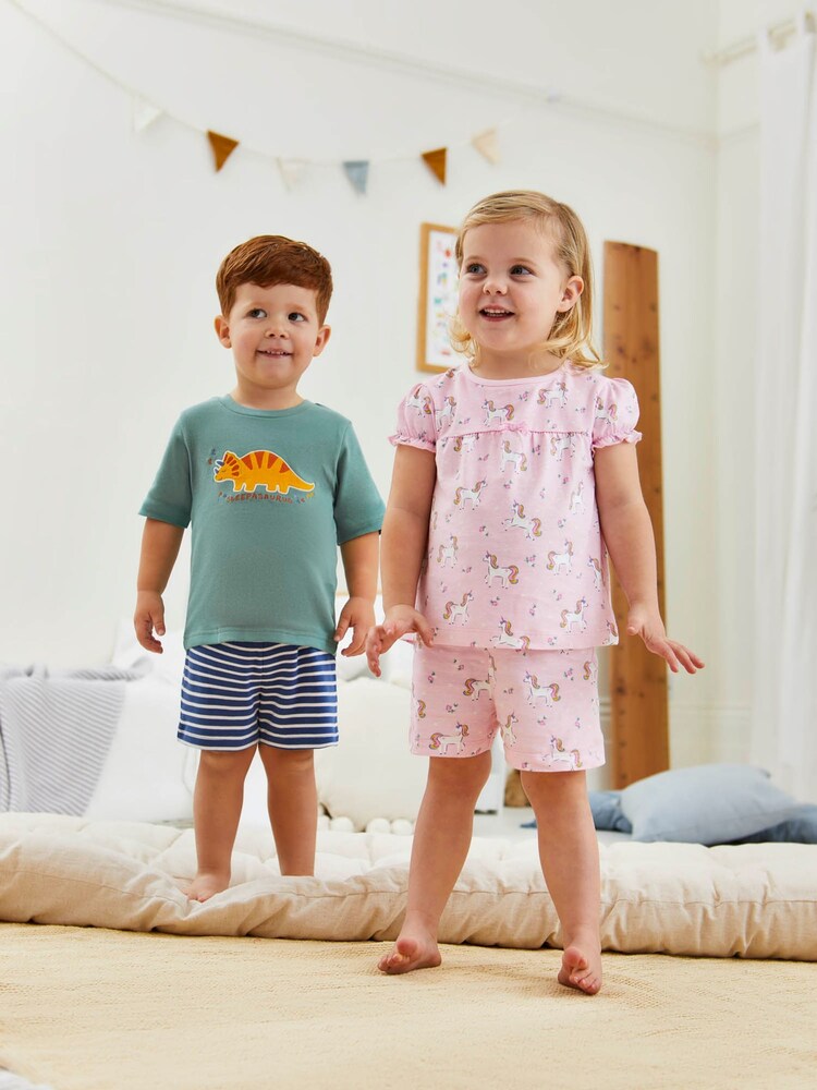 JoJo Maman Bébé Boys' 2-Pack Dinosaur Jersey Pyjamas - Image 11 of 11